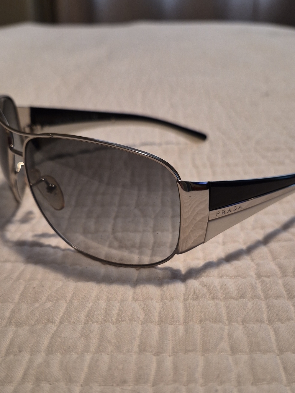 Prada Vintage Aviator Sunglasses with Gray Lenses Excellent Condition